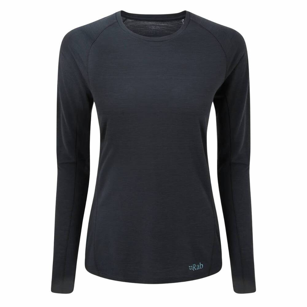 NEW RAB women's forge long sleeve merino tee in beluga